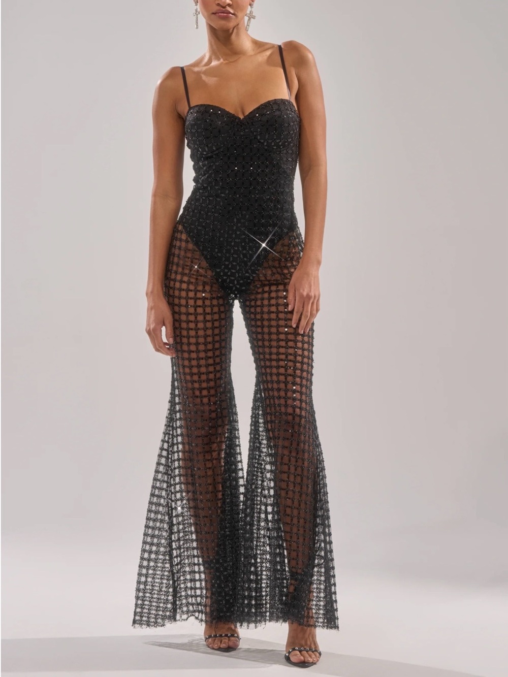 AKIRA HARDEST TO LOVE MESH JUMPSUIT Size Medium